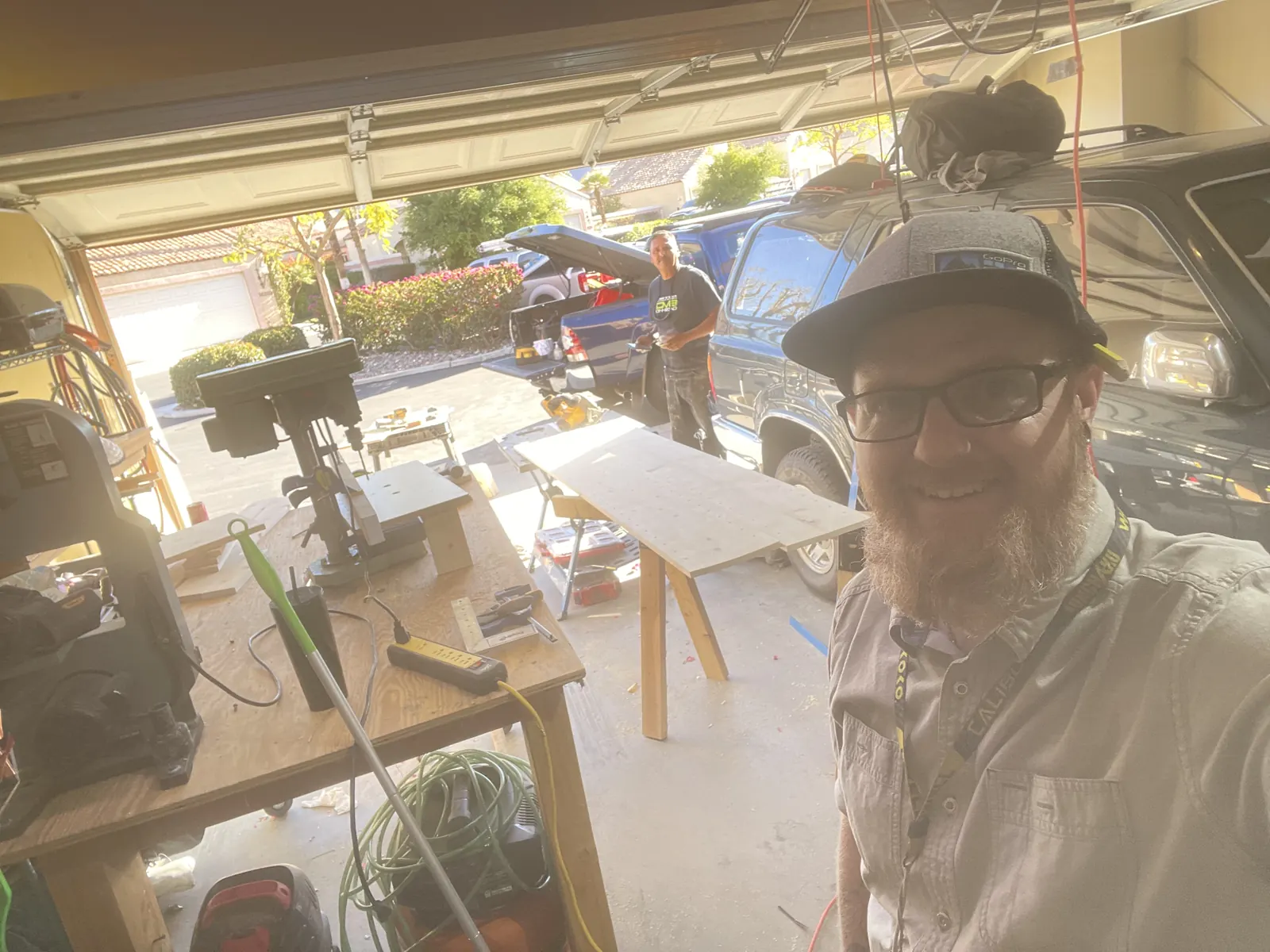 Owner of Hillsides in his garage workshop
